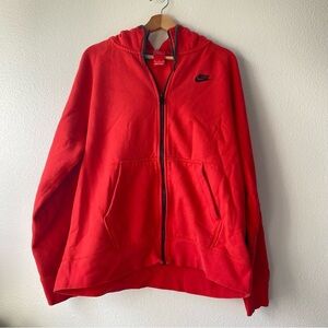 Nike Tech Fleece Red Zip Up Jacket Men's XL